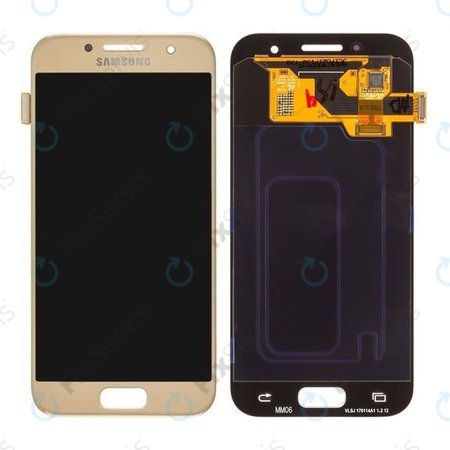 Samsung Galaxy A3 A320F (2017) - LCD Displej + Dotykové Sklo (Gold Sand) - GH97-19732B, GH97-19753B Genuine Service Pack