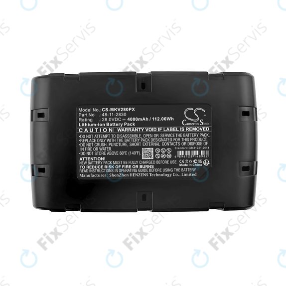 Batéria pre Milwaukee 0721-20, V28 Vc, Wurth Bs 28-A Combi, 4000mAh, Li-Ion, 28V, 48-11-2830, HQ