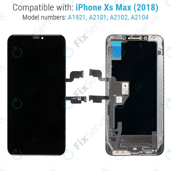 Displej Hard OLED pre iPhone XS Max, Dotykové sklo s rámom, FixPremium