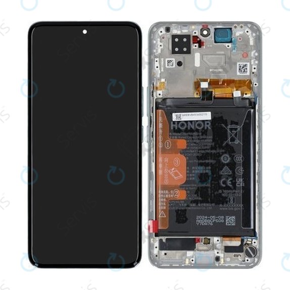 Honor 200 - LCD Displej + Dotykové Sklo + Rám + Batéria (Emerald Green) - 0235AKHW Genuine Service Pack