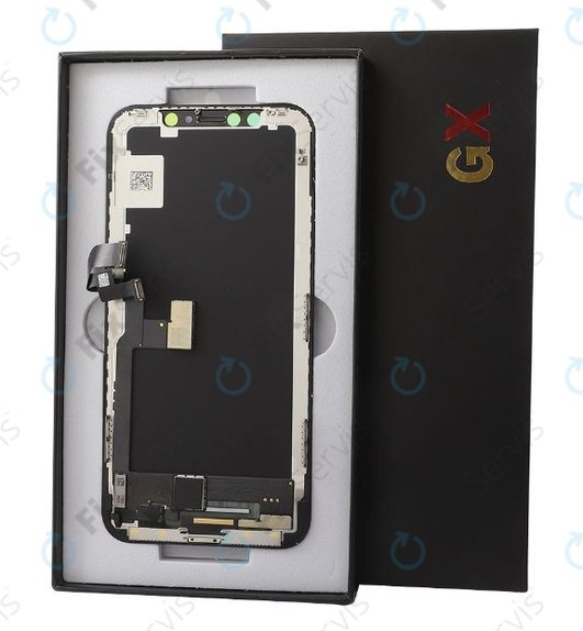Displej Soft OLED pre iPhone X, Dotykové sklo s rámom, FixPremium