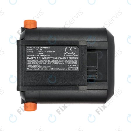 Batéria pre Gardena Accu Hedge, Accujet, Comfortcut Li-18, Easycut, Trimmer Easycut Li-18, 2500mAh, Li-Ion, 18V, BLi-18, HQ