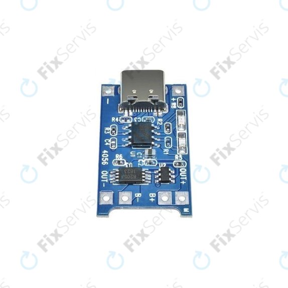 Nabíjací modul TP4056 pre 18650 Li-ion batériu, USB-C, 1 A