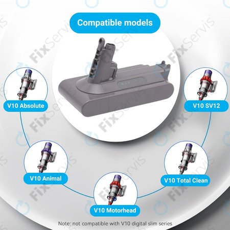 Dyson V10 - Batéria 969352-02, SV12, 206340 Li-Ion 25.2V 3000mAh