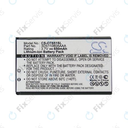 Batéria pre Alcatel Lollipops, 650mAh, Li-Ion, 3.7V, 3DS11080AAAA, HQ