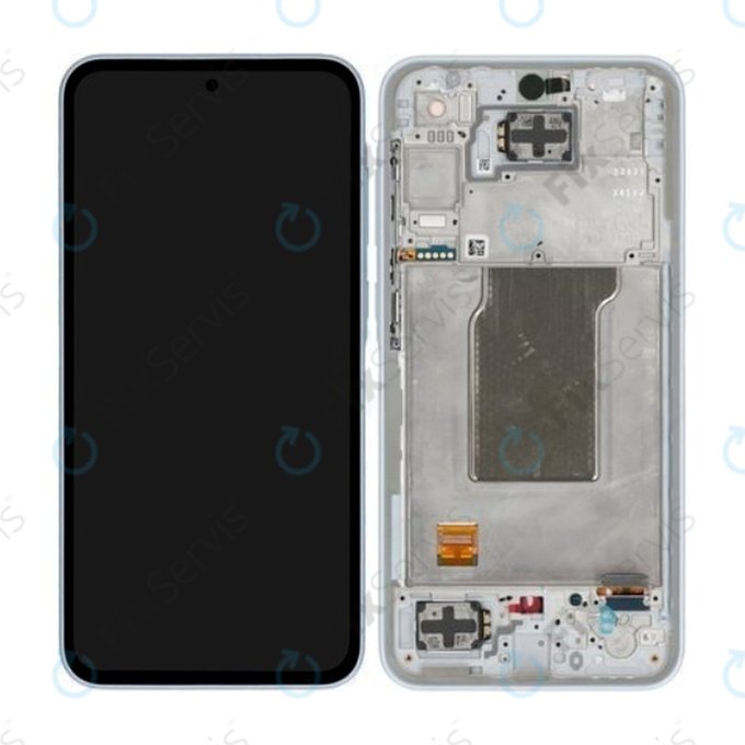 Samsung Galaxy A35 A356B - LCD Displej + Dotykové Sklo + Rám (Awesome Iceblue) - GH82-34221B Genuine Service Pack