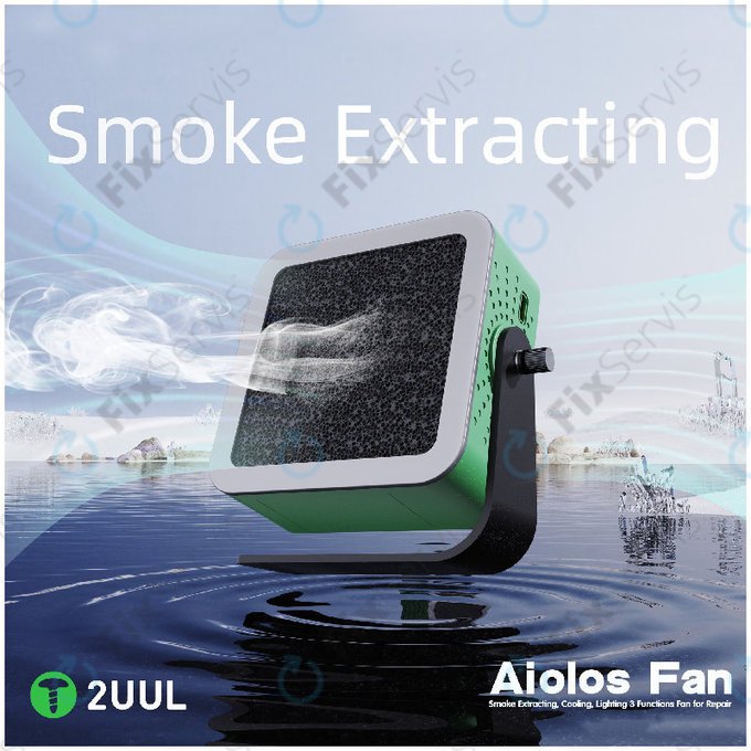 Odsávač dymu a ventilátor s LED osvetlením, 2UUL DA98