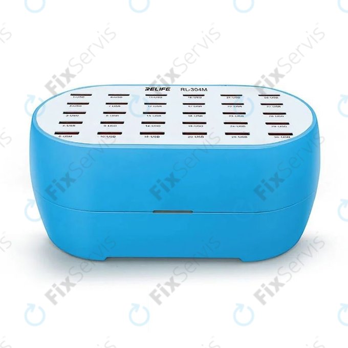 Relife RL-304M - Smart Servisná Nabíjacia Stanica - 30x USB / 160W