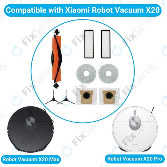 Xiaomi Robot Vacuum X20 Max, X20 Pro - Kompletný set