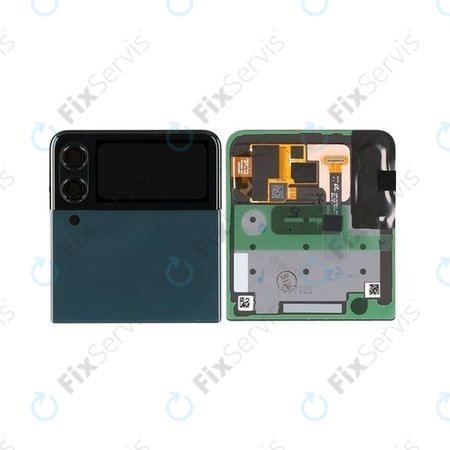 Samsung Galaxy Z Flip 3 F711B - LCD Displej + Dotykové Sklo + Rám (Vonkajší) (Green) - GH97-26773C Genuine Service Pack