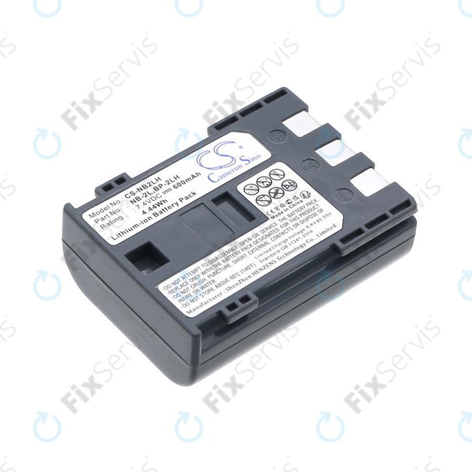 Batéria pre Canon EOS 350D, 400D, PowerShot S30, S60, S80, 600mAh, Li-Ion, 7.4V, NB-2LH, HQ