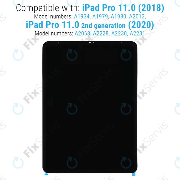 LCD Displej pre iPad Pro 11.0" (1st Gen 2018, 2nd Gen 2020), Dotykové sklo bez rámu, Refurbished