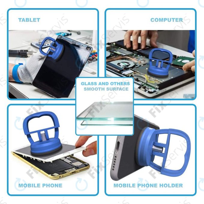 Pevná Prísavka na Otváranie Zariadení (plast, guma)