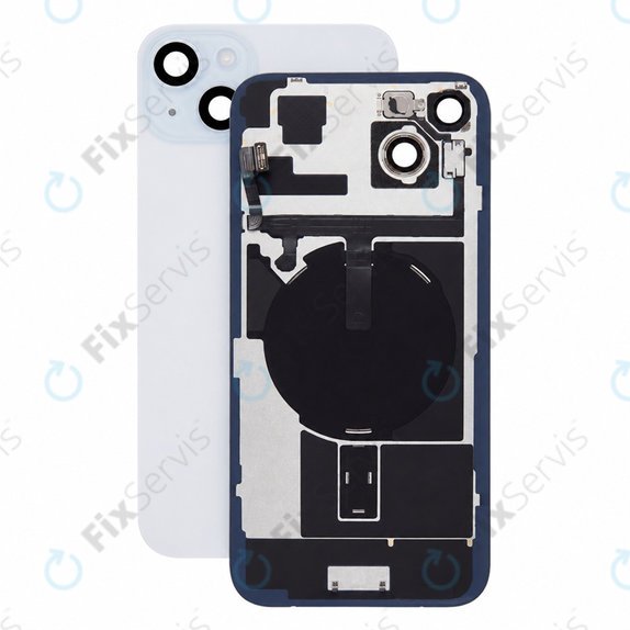 Sklo zadného housingu pre iPhone 15 Plus, Black, Pulled A