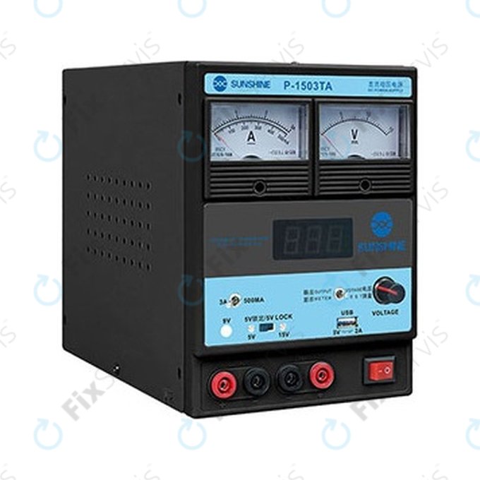 Sunshine P-1503TA - Regulovateľný Napájací Zdroj (0-15V, 0-3A)