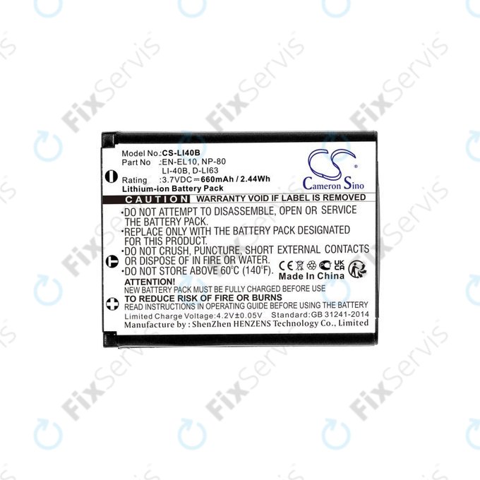 Batéria pre Olympus MJU, AGFA Optima, Praktica Luxmedia, 660mAh, Li-Ion, 3.7V, LI-42B, HQ