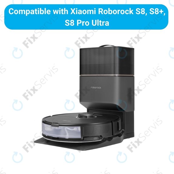 Sada náhradných dielov pre Xiaomi Roborock S8, S8+, S8 Pro Ultra (1 pár Hlavných kief, 2x Filter, 2x Bočná kefa - čierna, 2x Mopovacia utierka, 2x Prachové vrecko)