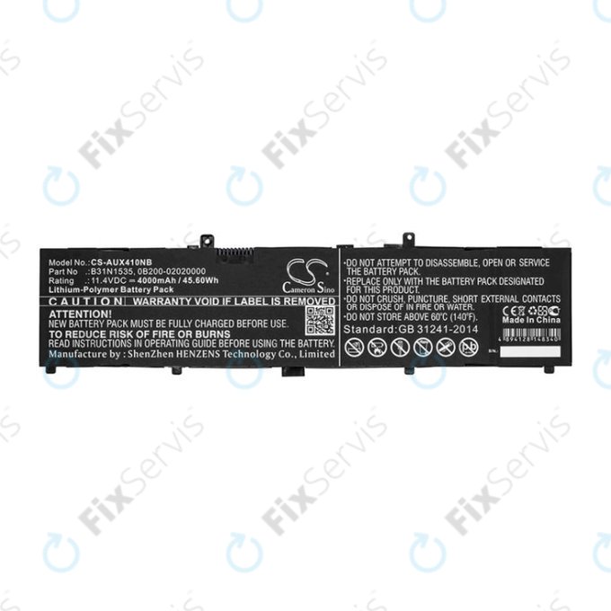 Batéria pre Asus UX310, UX310UAK, UX410UQ, 4000mAh, Li-Pol, 11.4V, B31N1535, HQ
