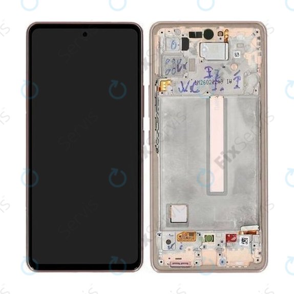 Samsung Galaxy A53 5G A536B - LCD Displej + Dotykové Sklo + Rám (Awesome Peach) - GH82-28024D, GH82-28025D Genuine Service Pack