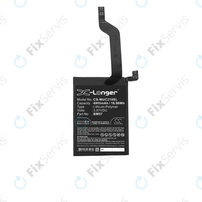 Xiaomi Redmi Note 10 Pro M2101K6G M2101K6R - Batéria BM57 4900mAh HQ