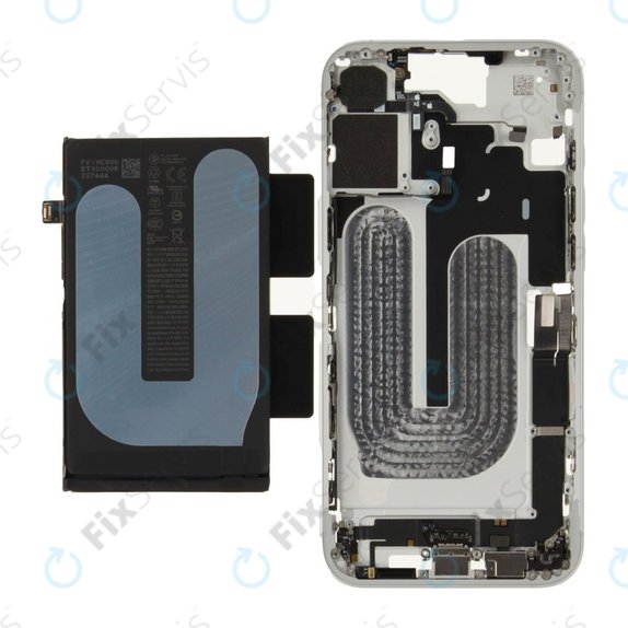 Stredný Rám s Batériou pre iPhone 16 Plus | White | ZD076-00685 | Genuine Apple