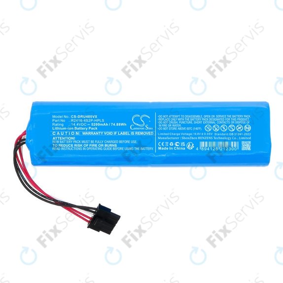 Xiaomi Dreame Bot X30 Ultra, X40 Ultra, X40 Pro Ultra, L30 Ultra, D10s Plus - Batéria R2416-4S2P-HPLS 14.4V Li-Ion 5200mAh HQ