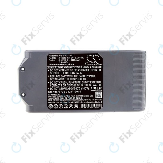 Dyson V10 - Batéria 969352-02, SV12, 206340 Li-Ion 25.2V 3000mAh HQ