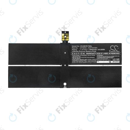 Batéria pre Microsoft Surface 1769, Microsoft Surface 1782, 5900mAh, Li-Pol, 7.57V, DYNK01, HQ