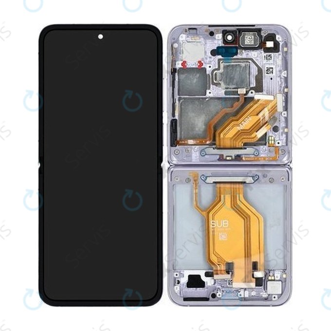 Xiaomi Mix Flip 2405CPX3DC - LCD Displej + Dotykové Sklo + Rám (Purple) - 560003000N800 Genuine Service Pack