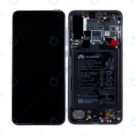 Huawei P20 Pro CLT-L29, CLT-L09 - LCD Displej + Dotykové Sklo + Rám + Batéria (Midnight Blue) - 02351WTP Genuine Service Pack