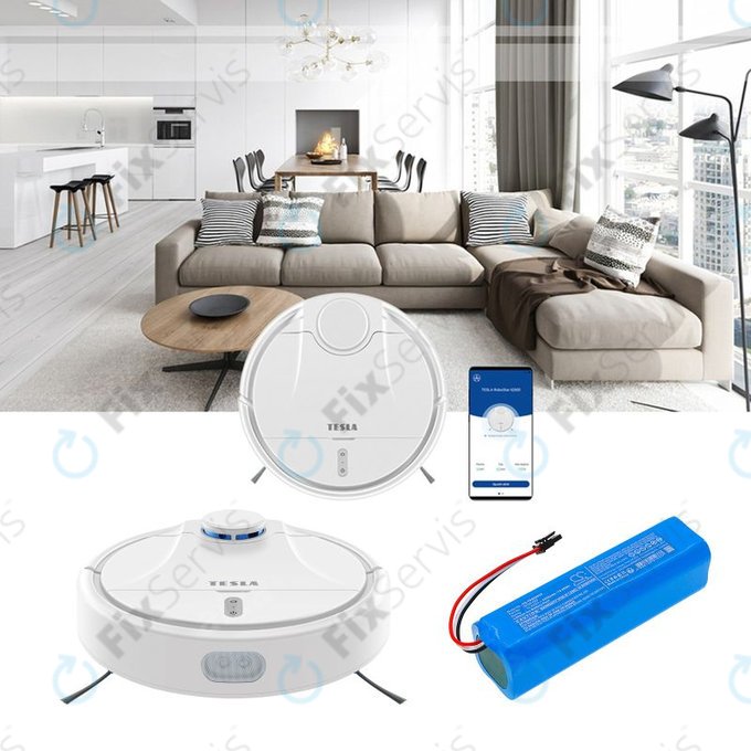 Batéria pre Tesla Robostar iQ500, iQ600, 5200mAh, Li-Ion, 14.4V, N789-603, HQ
