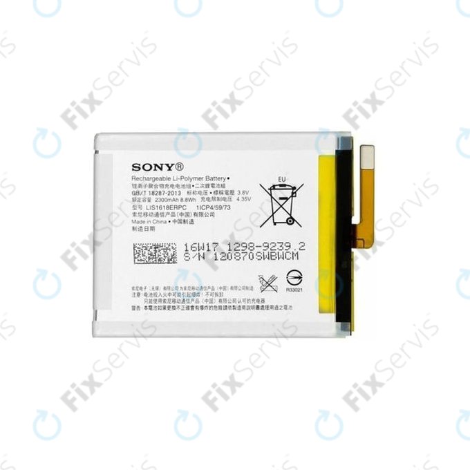 Sony Xperia XA F3111, E5 F3311 - Batéria LIS1618ERPC 2300mAh - 1298-9239 Genuine Service Pack