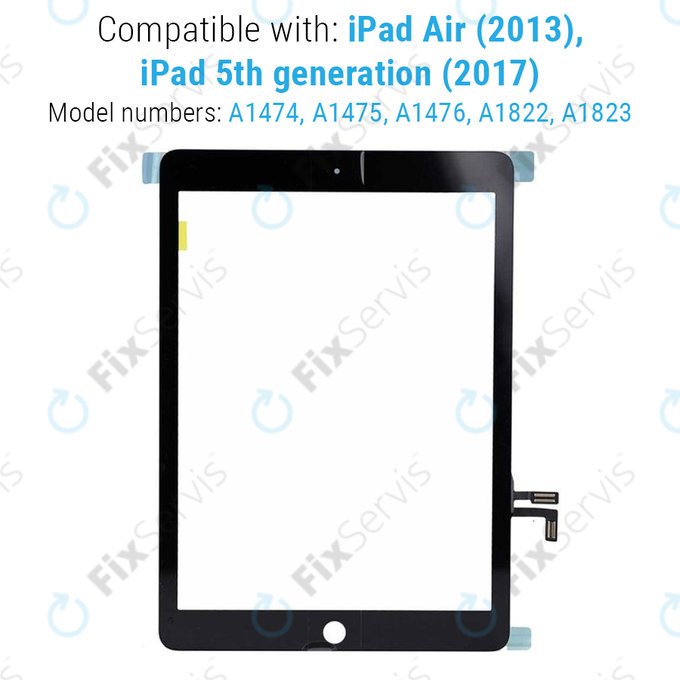 Apple iPad Air, iPad (5th Gen 2017) - Dotykové Sklo (Black)