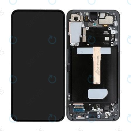 Samsung Galaxy S22 Plus S906B - LCD Displej + Dotykové Sklo + Rám (Graphite) - GH82-27500E, GH82-27501E Genuine Service Pack