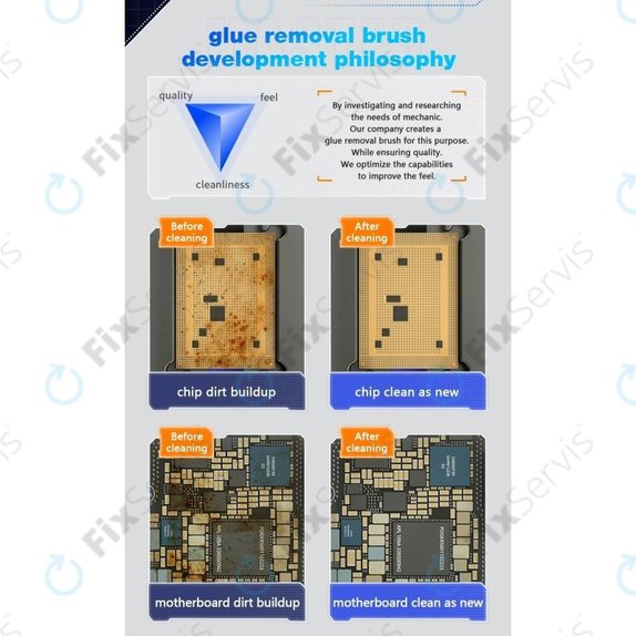 Mechanic - Oceľová kefka PCB/BGA pre čistenie IC podložiek a odstránenie lepidla