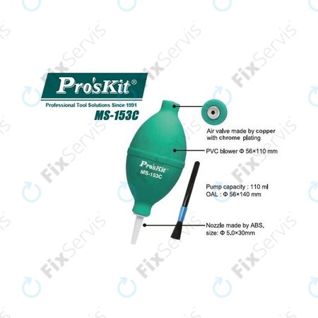 Pro'sKit MS-153C - Odfukovač Prachu pre Lepenie Ochranných Skiel a Fólií