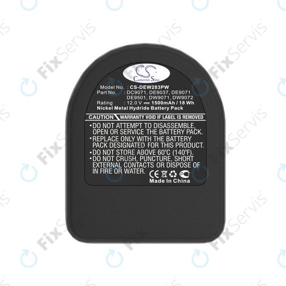 Batéria pre Dewalt DCD940B2, DCD910KX, 1500mAh, Ni-MH, 12V, DC9071, DE9074, HQ