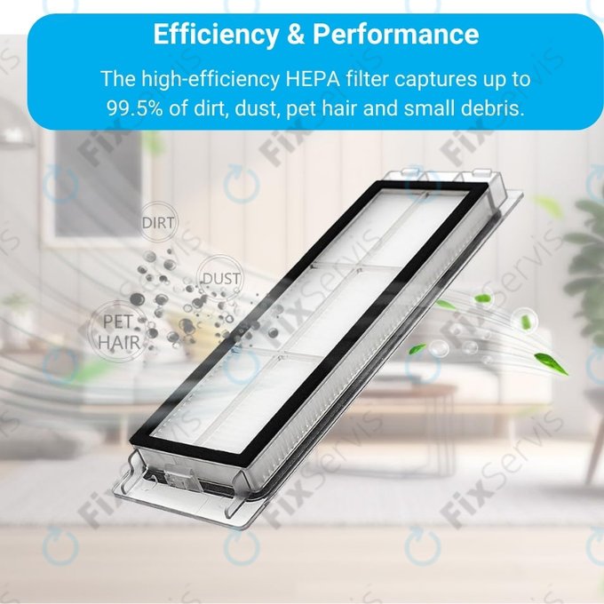 Xiaomi Roborock S5, S5 Max, S6, S6 MaxV, S6 Pure, E4, E5, Mijia 1S, Mi Robot Vacuum Mop 1S, Xiaowa E2, E3, Lite C10 - Prachový Filter (2ks)