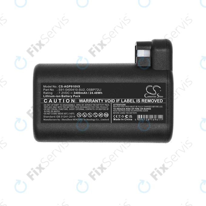 AEG RX-series, Electrolux E, P-series - Batéria S91-0400410-SU2, OSBP72LI, OSBP72LI25 Li-Ion 7.2V 3400mAh HQ