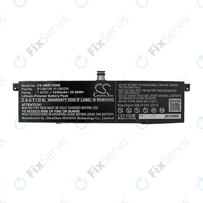 Batéria pre Xiaomi Inchmi Aair 13.3, Xiaomi Mi Notebook Air 13.3 2018, 5250mAh, Li-Pol, 7.6V, R13B01W, HQ