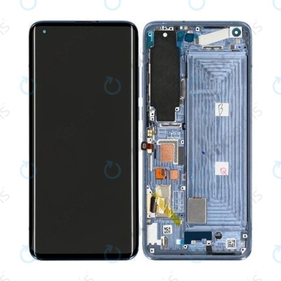 Xiaomi Mi 10 - LCD Displej + Dotykové Sklo + Rám (Twilight Grey) - 56000500J200 Genuine Service Pack