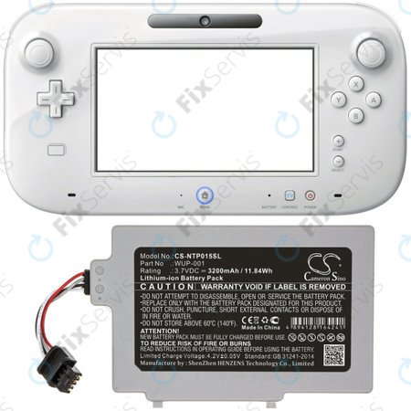 Batéria pre Nintendo Wii U GamePad, 3200mAh, Li-Ion, 3.7V, WUP-001, HQ