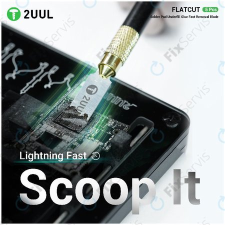 Čepele na odstraňovanie underfill lepidla, plochý rez, 2UUL DA28, 5ks/balenie