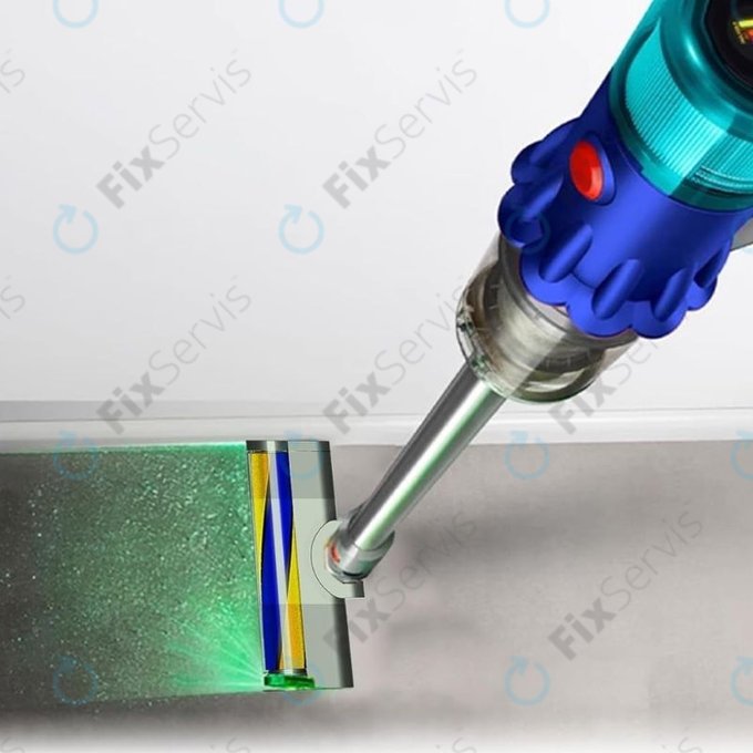 Dyson V12 - Podlahová Hubica s LED Zeleným Svetlom