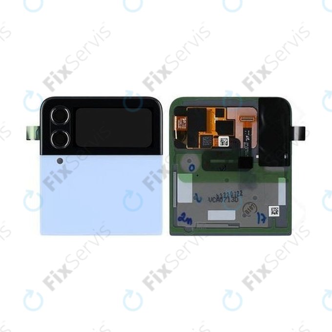 Samsung Galaxy Z Flip 4 F721B - LCD Displej + Dotykové Sklo + Rám (Vonkajší) (Blue) - GH97-27947D Genuine Service Pack