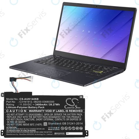 Batéria pre Asus Vivobook 14, E510, 3400mAh, Li-Pol, 11.55V, C31N1912, HQ