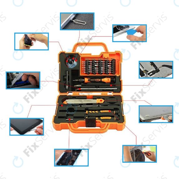 Jakemy JM-8139 - Sada Servisného Náradia pre Servis Elektroniky v Profi Kufriku 45v1