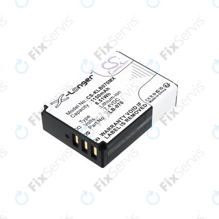 Batéria pre Kodak PIXPRO S1, AZ651, AZ652, AZ901, 1150mAh, Li-Ion, 7.4V, LB-070, HQ