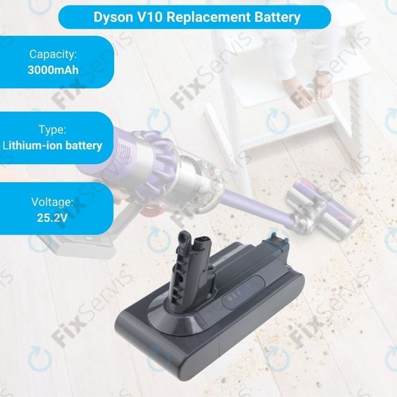 Dyson V10 - Batéria 969352-02, SV12, 206340 Li-Ion 25.2V 3000mAh HQ