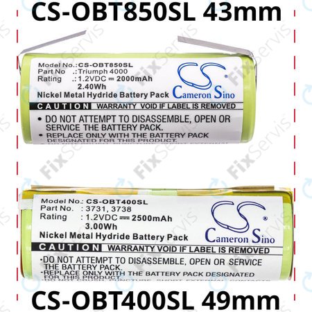 Batéria pre Oral-B Triumph 4000, 2000mAh, Ni-MH, 1.2V, 3761, HQ